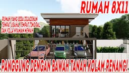 Desain rumah panggung ada ruang bawah tanah dan kolam renang tembus pandang unik!