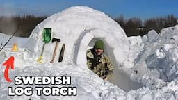 ONE MAN, ONE IGLOO | -14°C Bushcraft Camping in the Mountains