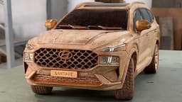 Woodworking Art - Hyundai Santa Fe (Unique wooden version) - Wood Carving