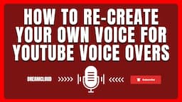 How To Re-Create Your Own Voice With AI For YouTube Videos