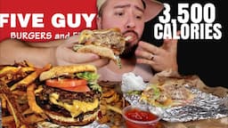 Five Guys • 3,500 Calories MUKBANG • EATING SHOW