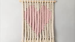 Macrame Wall Hanging | Heart Pattern | Square Knots