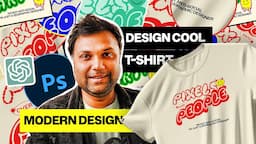 Design Aesthetic & Modern T-shirt With ChatGPT & Photoshop - Day 4 of 44