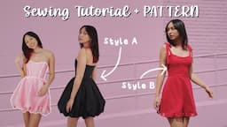 Bubble Dress Sewing PATTERN & Tutorial // A-Line Ruffle Dress Sewing PATTERN & Tutorial