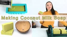 How to make Coconut Milk cold process soap scented with Lemongrass essential oil. Recipe included