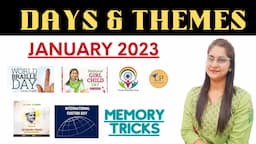 January 2023 Days and Themes | महत्वपूर्ण दिवस और थीम | Learn with Memory Tricks