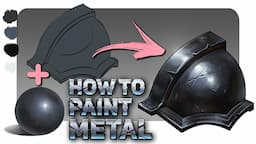 How To Paint METAL - Digital Art For Beginners | Photoshop Digital Painting Tutorial