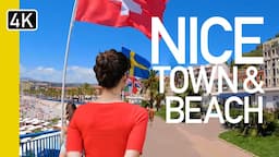 Nice Beach and Castle, French Riviera - Nice, France Narrated Walking tour [4K Ultra HD]