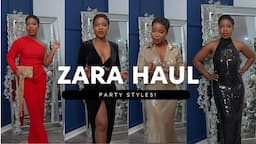 Zara Haul | Ringing in 2024 in Style! | Trying on New Year's Eve Outfits