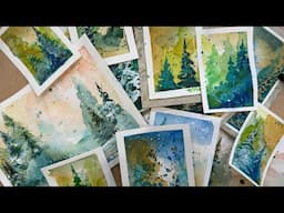 How to make mini semi abstract tree scapes.