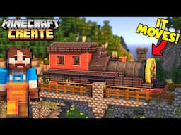 I Build A WORKING TRAIN In Minecraft Create Mod!