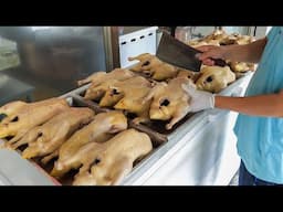 Popular! Boiled duck cutting skills, Braised Pork Belly /人氣鴨肉飯, 梅干扣肉製作 - Taiwanese street food