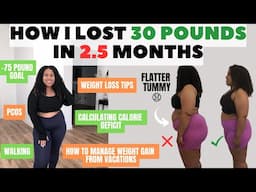 How I lost 30 pounds in 2.5 months| Calculating Calorie Deficit, Weigh In, PCOS, Weight Loss Tips