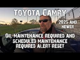 Toyota Camry oil and regular maintenance alert reset