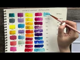 Winsor & Newton professional watercolors - Swatching