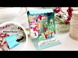 An ADORABLE TINY Limited Edition Christmas Town MATCHBOOK |  | Simon Says Stamp & Art Impressions