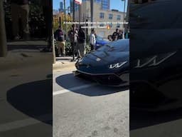 This twin turbo awd huracan leaving the west loop car event spittin flames