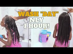 How to shorten wash day so IT DOESN'T TAKE HOURS! 1 hour wash day routine