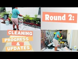 Fall 🍁Patio Cleaning Journey Continues|Tackling Tough Projects|One Area At A Time