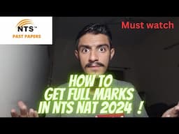 GET FULL MARKS IN NTS NAT 204 || How to Prepare NTS NAT test? || Tips to solve Nts