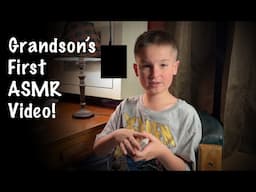 My grandson does ASMR! (Soft Spoken) Explaining card games & shuffling.