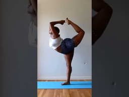 Dancer pose with a strap