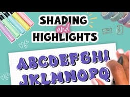 Advanced Bubble Lettering Tutorial: adding shadows and highlights