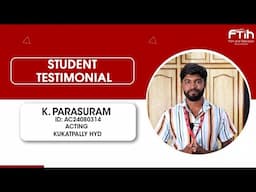 FTIH DAIRIES || ACTING DEPARTMENT || PARASURAM  || FTIH FTIH FILM SCHOOL ||