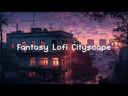 Fantasy Lofi Cityscape 🏙️ Lo-fi Chillout City 🎶 Soothe Your Anxiety ~ Relax/Study Beats