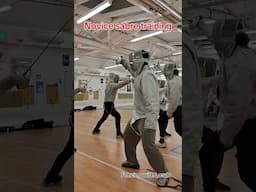 Basic exercise for novice sabre fencing at Durham University fencing club