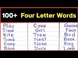 100+ Four Letter Words in English || 4 letter words list || vocabulary words in English