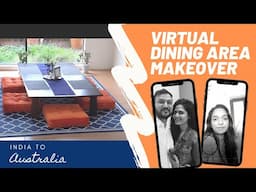 Virtual Dining Area Makeover | Indian Dining Table Transformation | Low seating dining