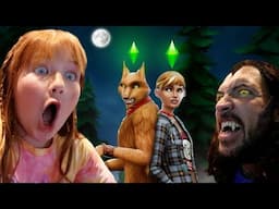 WOLF FAMiLY 2 a Full Moon Adventure!!  Adley and Dad playing a new werewolf pack on Spooky Sims 4!!