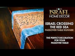 “Israel Crossing the Red Sea” - Passover Table Runner | I AM ISRAEL Home Decor