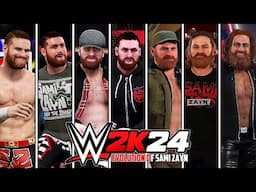 Sami Zayn Entrance Evolution in WWE Games !! (WWE 2K15 - WWE 2K24)