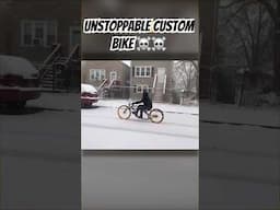 Not Even Snow Can Stop This Custom Bicycle! #shorts #bikelife