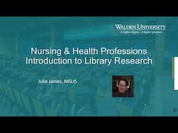 Nursing and Health Library Research: Introduction