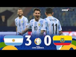 Argentina 3 x 0 Ecuador ● 2021 Copa América Extended Goals & Highlights HD