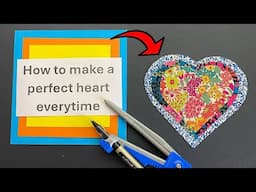 💖 How to make a perfect heart everytime | How To Draw A Heart 💖|  Heart Motif Making for Sewing