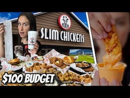 $100 Budget At Slim Chickens // Famous Chain Full Menu Tested!