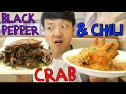 CHILI CRAB vs. PEPPER CRAB! Best LOCAL SEAFOOD in Singapore | 100 Foods to Eat Before You Die #65