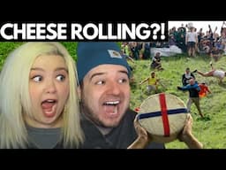 American Couple Reacts to CHEESE ROLLING