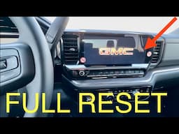 How To Reset 2022+ Chevy Silverado GMC Sierra Trucks Infotainment System Control Modules 2023 2024