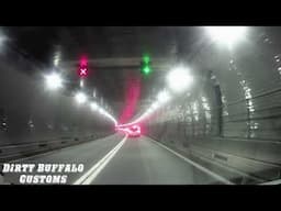 Going Through The Fort McHenry Tunnel Under The Baltimore Harbor (Patapsco River) On I-95 In MD