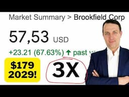 BROOKFIELD STOCK IS A SUPER BUY (4X by 2029) TOP ACKMAN POSITION!