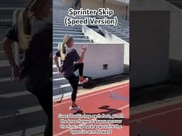 How to do the Sprinter Skip. Great version that is more specific to good sprint mechanics. #sprint