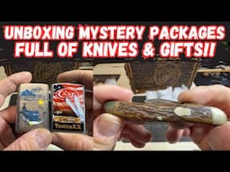 Unboxing Two Mystery Packages Full of Knives & Gifts!