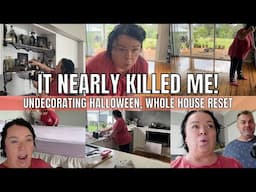 LETS UN-DECORATE HALLOWEEN | RESET THE HOUSE TO GET READY TO START DECORATING FOR CHRISTMAS