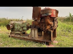 Restor Of Super Large Winch Damaged By Seawater Flooding / P1 Restoration Of Super Large D 35 Engine