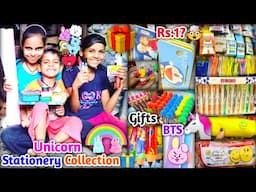 😍Unicorn🦄And BTS Stationery🤯Shopping From "Kolkata Street Market" Price Just Rs.1😰| Surprise Gifts🎁|